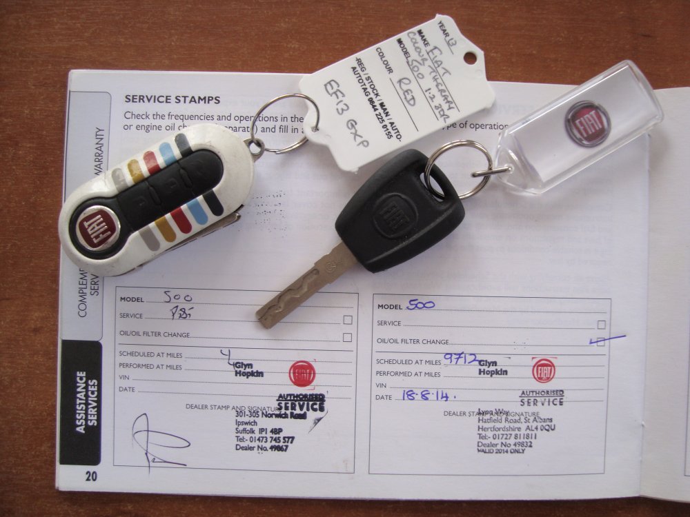 Fiat 500 colour store therapy key cover